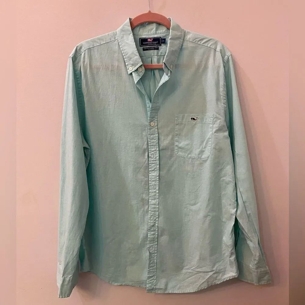 Vineyard Vines Long Sleeve Bottom Down Shirt Boys Size L